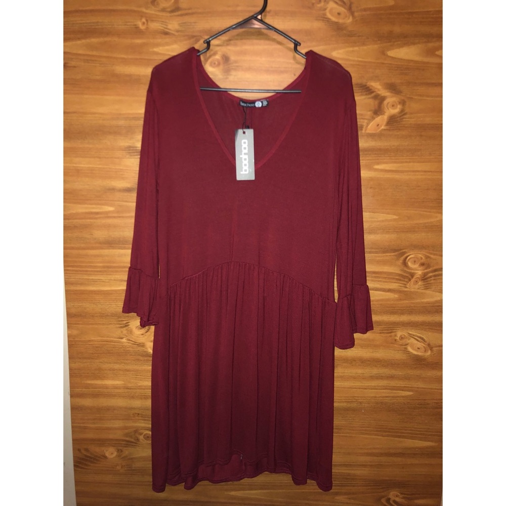 BooHoo Wine Tunic - Plus Size